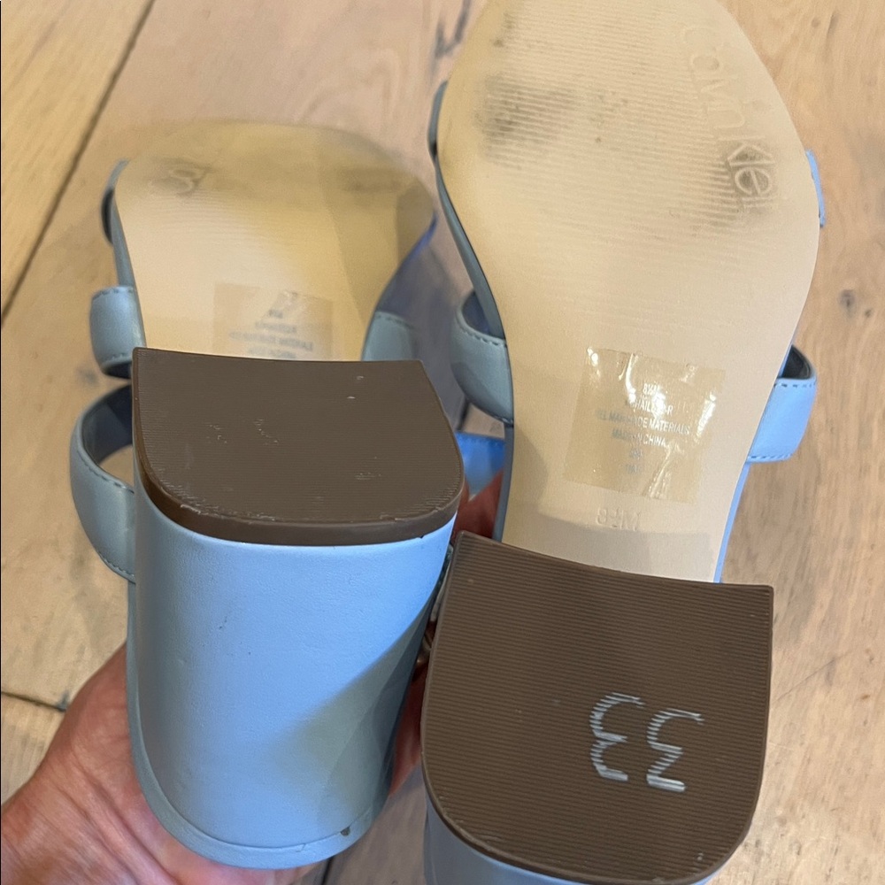 Calvin Klein Women's Light Blue Strappy Mules8.5M - Picture 8 of 9